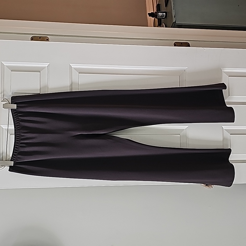 The Row wide leg crepe pants in taupe
